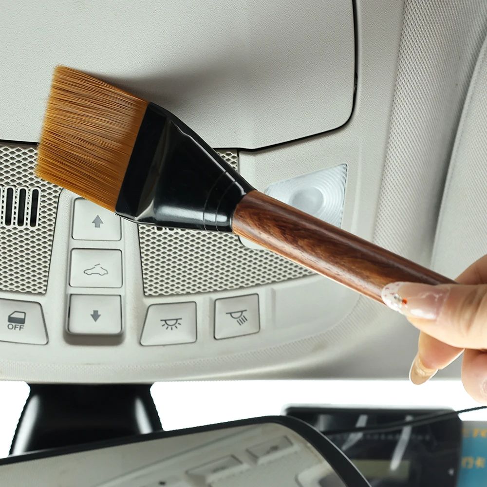 Black Sandalwood Cleaning Brush Air Conditioning Vents Car Cleaning New Car Interior