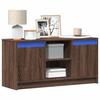 VidaXL TV Cabinet with LED Brown Oak 100x34x50 Cm Engineered Wood 852193
