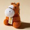 Cartoon Horse Year Key Ring 13cm Pony Pendant Portable Zodiac Pony Figurine  Girls Accessories