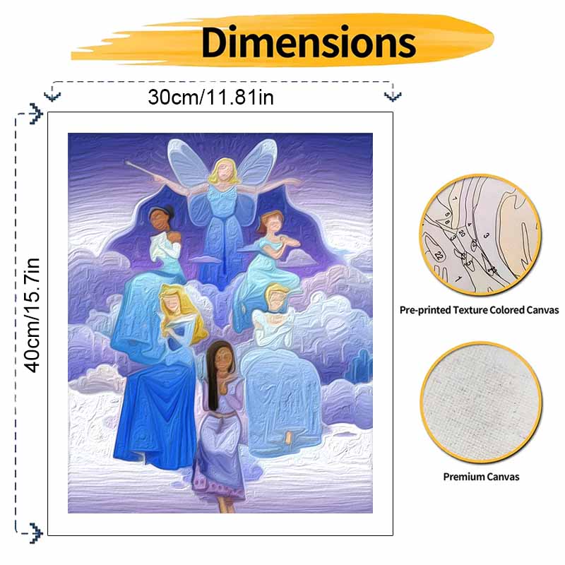 Disney Fairy Princesses Oil Paint Digital Painting Art Kit Handmade DIY Painting Kit Home Decor