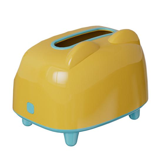 Tissue Box Holder with Phone Holder Slot Spring Support Tissue Dispenser Cover Tissue Case