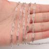 1Meter Stainless Steel Paperclip Chain for Necklace Bracelet Choker Jewelry Making Components DIY Gold Steel Color Link Chain