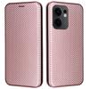 For Oppo Reno13 F 5G Case Carbon Fiber Texture Drop-Proof PU Leather Phone Cover