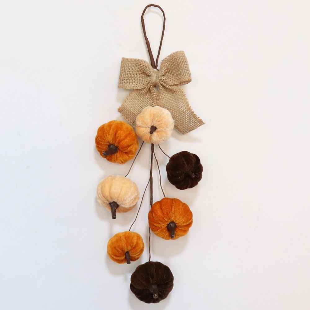 Farmhouse Style Pumpkin Wall Hanging Handmade Artificial Pumpkin Wreath  Farmhouse