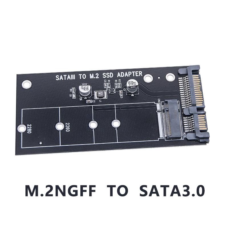 M.2 Ngff To Sata 3 3.0 Adapter Card Ssd Convertor B B&M Key Protocol Solid State Disk Drive 2230 2280 2242 For Pc Motherboard