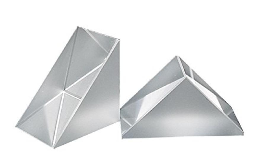 Set of 2 Right Angle Optical Glass Prisms,
