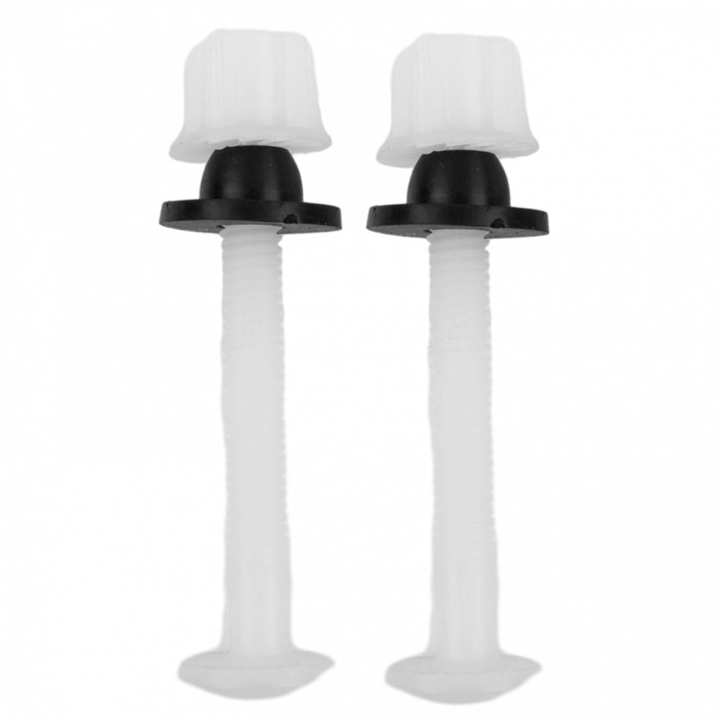 Accessory Toilet Bolts Hardware Plastic/Stainless Steel White/Silver