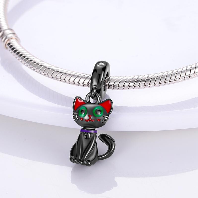 Charm Bead Charms Copper Cute Pets Cat Collection Pendant Charm Bead Charms Fits 3mm Bracelets Necklaces Women Luxury Do It Yourself Jewellery Festiva