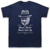Churchill Gib Niemals Auf Herren T-Shirt Kurzarm Lässig 100% Baumwolle Rundhals Shirts