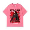 275 GSM Gewaschene T-Shirts 100% Baumwolle Naruto V22 Itachi Print Unisex Schweres Baumwoll-T-Shirt