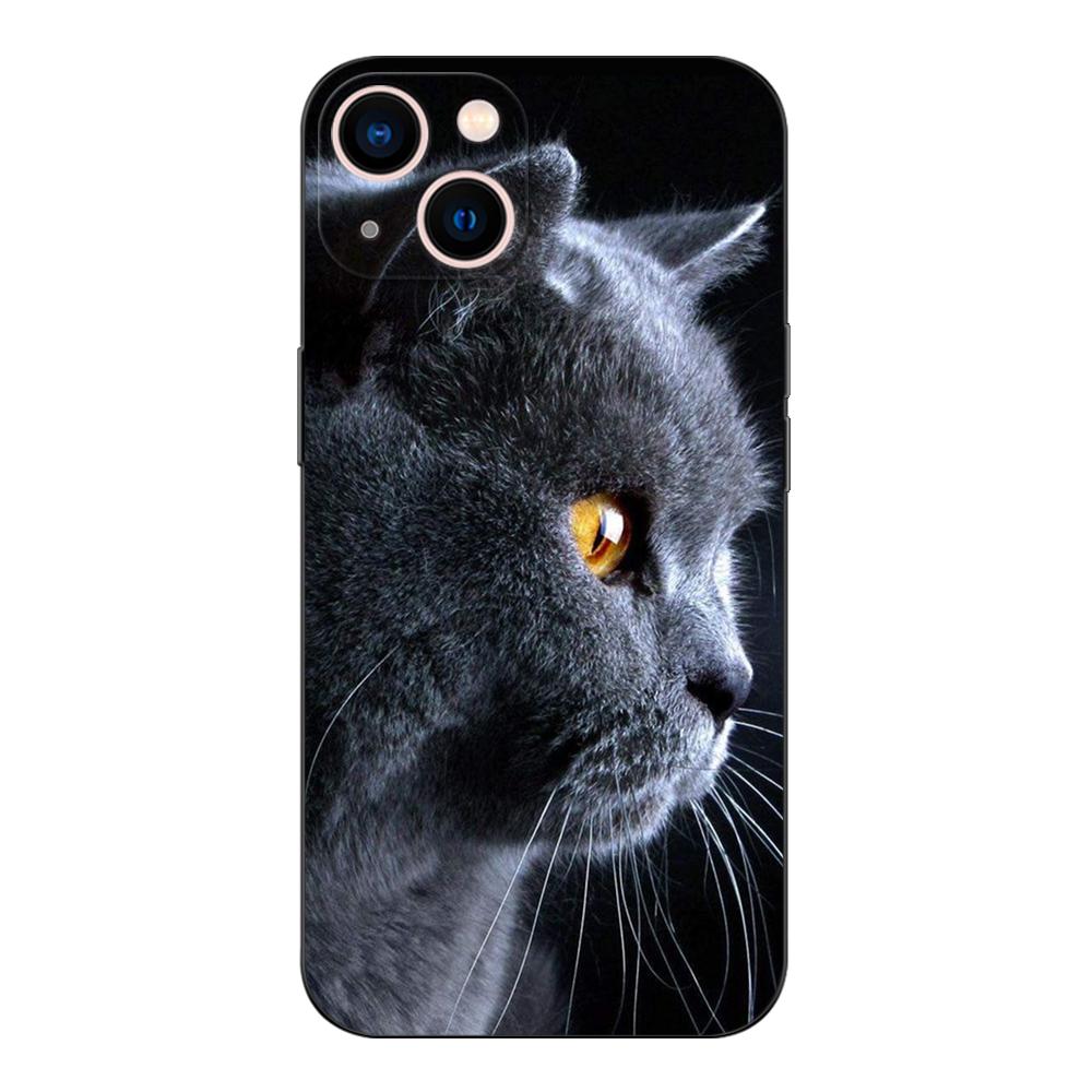 Husa neagra din tpu pentru Samsung galaxy A3 A5 A7 2016 2017 2018 husa British shorthair cat