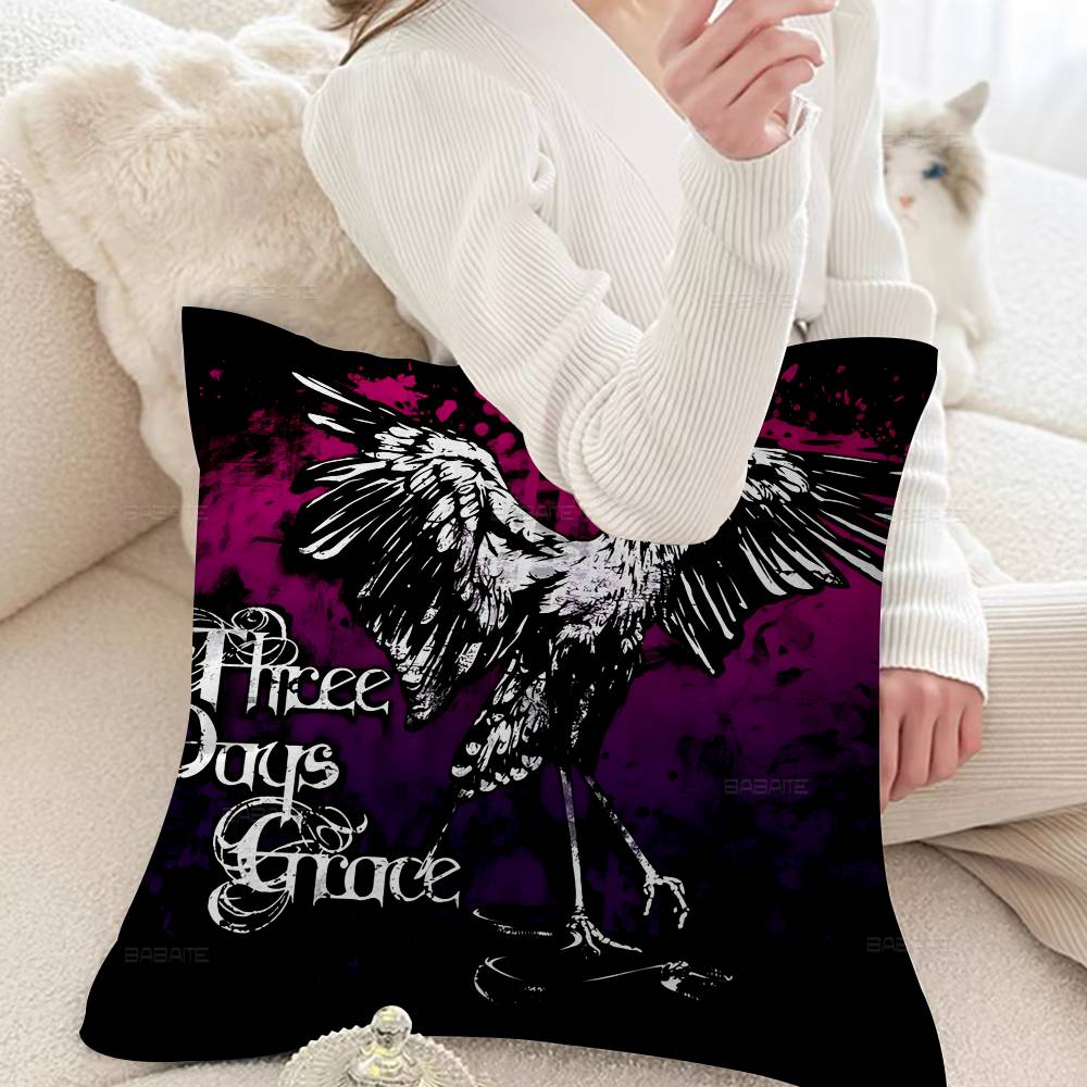 Band Hardrock T-Three Days Grace Lucky Dragon Pillow Cover Sofa Cushion Cover Home Room Decoration Children Gift