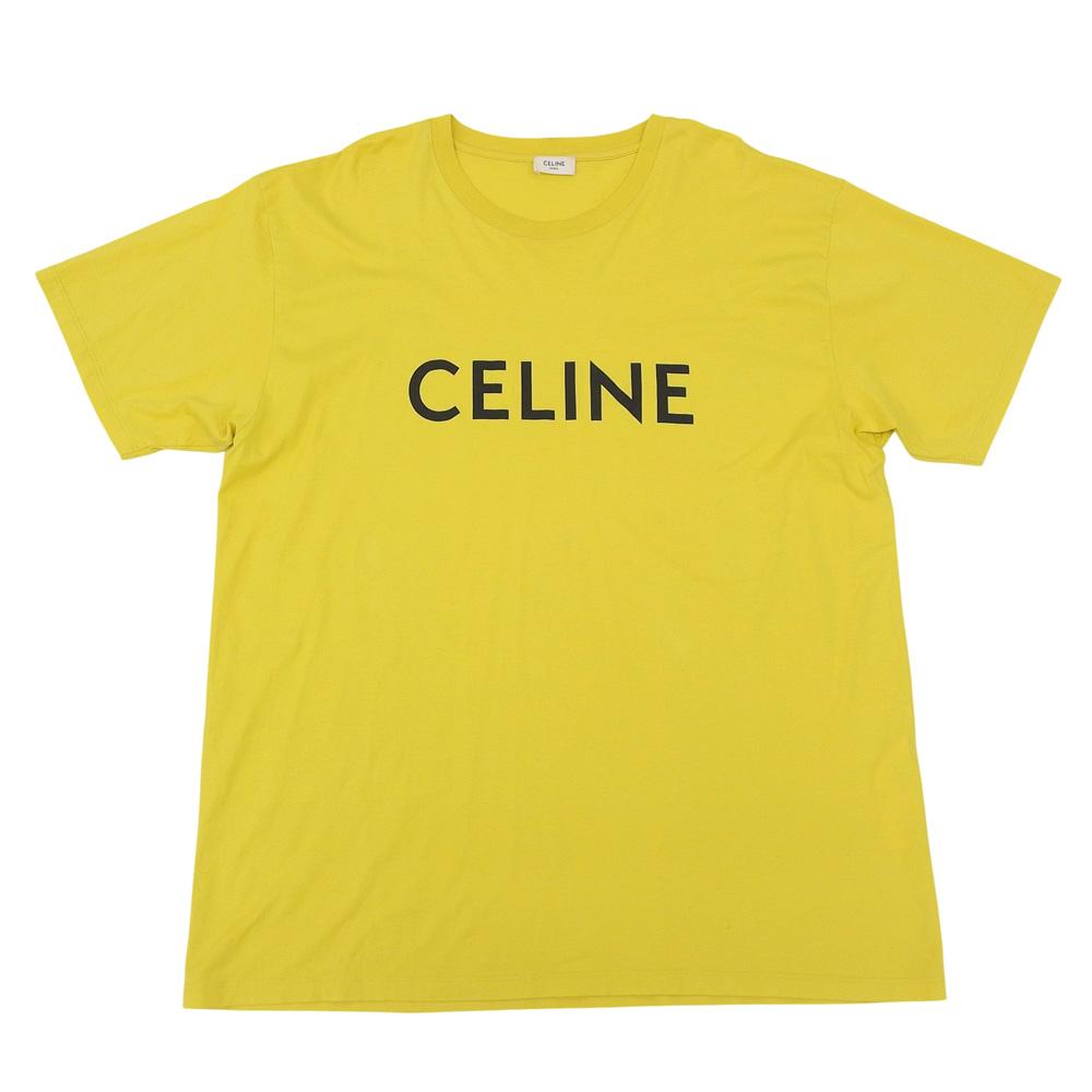 Celine Excellent Condition Logo T-shirt, Men's, Mustard, XXL, 2X681501F Tops XXL mustardUsed