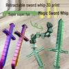 Deformable 3D Printed Sword Whip Toy - Stretchable, Flexible, and Ideal for Stress Relief