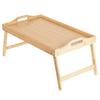 Stolik Bambusowy Śniadaniowy Pod Laptop Składany Taca Deska do Łóżka 2w1