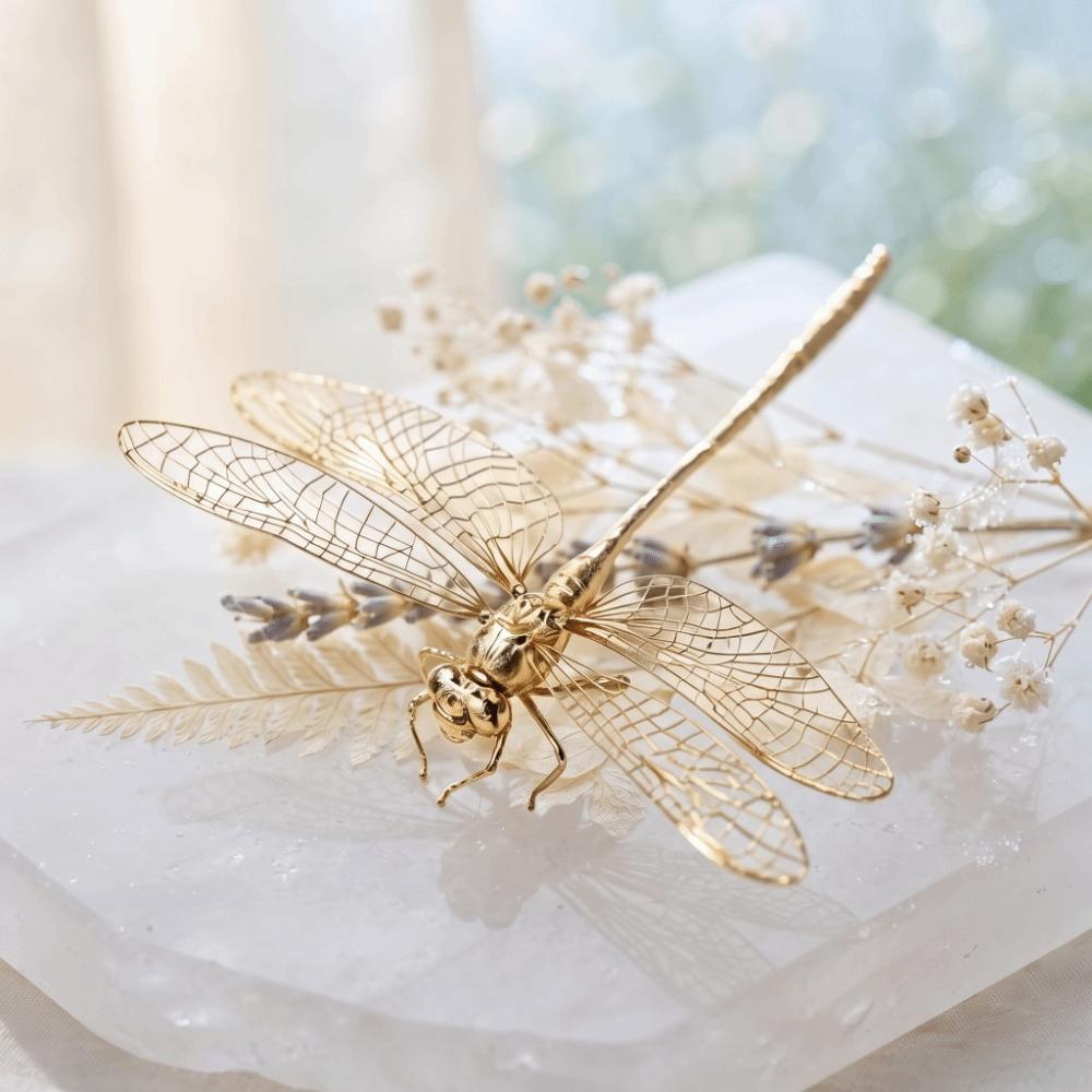 Antique-Style Dragonfly Ornament Simulation Insect Dragonfly Tea Pet Home Decoration