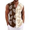 Men's Hawaiian Lapel Button-down Shirt T-shirt Top