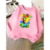 Kids Unisex Crewneck Sweatshirt, Waikiki Surf Monkey Cartoon Print Long Sleeve Pullover, Soft Fleece Kids Sweatshirt For Boys Girls Over 4 Years Old