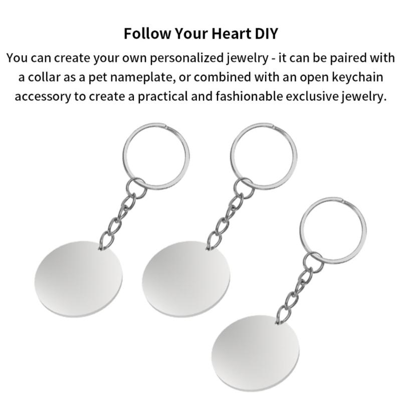 20mm/30mm Stainless Steel Pet Identification Hangtags With Mirror Polisheds Finish Lasers Etcheds For Medicals Access