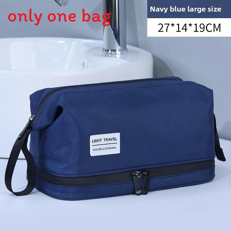 Men Travel Toiletry Bag With Dry Wet Separation And Waterproof Nylon Material For Business Trips