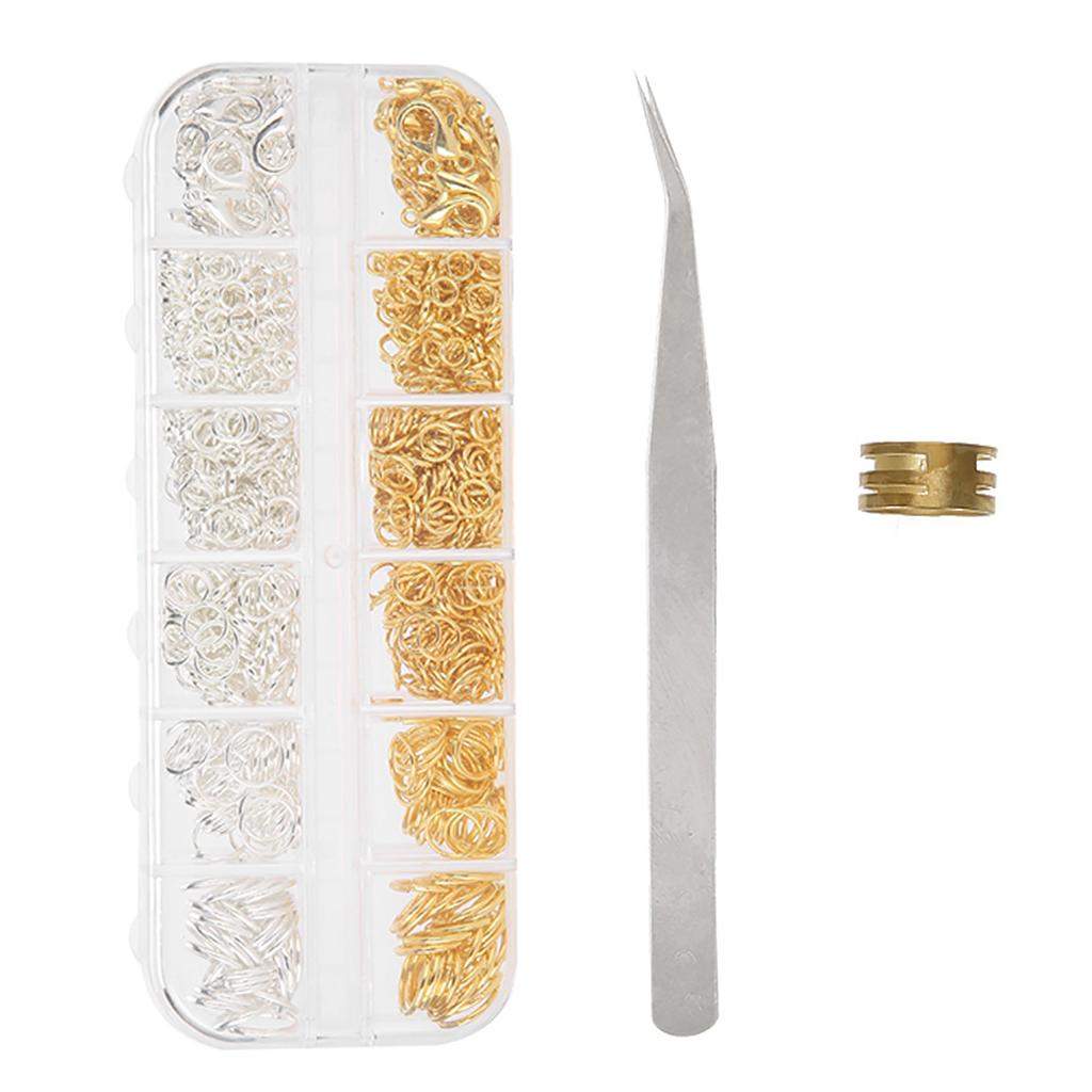 Gemischte Zinklegierung Biegeringe Karabinerverschluss DIY Schmuckzubehör Set ohne Zangen