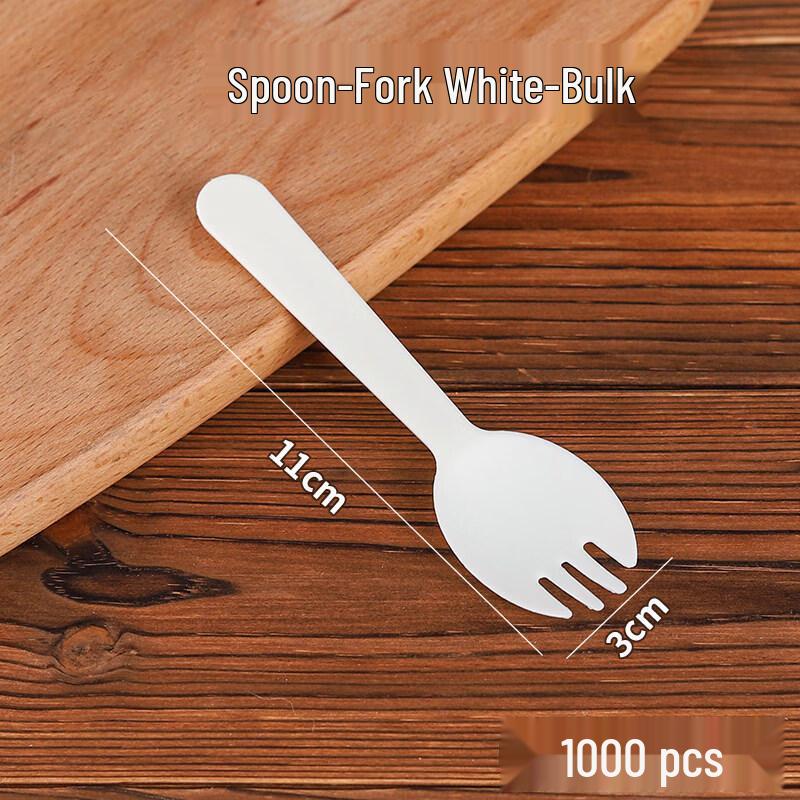 Individually Wrapped Disposable Plastic Dessert Spork