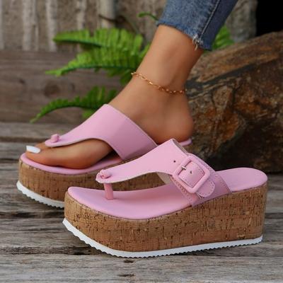 Sommer 2025 neue Übergröße Flip-Flops, lässige und modische Damenslipper mit breitem Rand und dicker Sohle