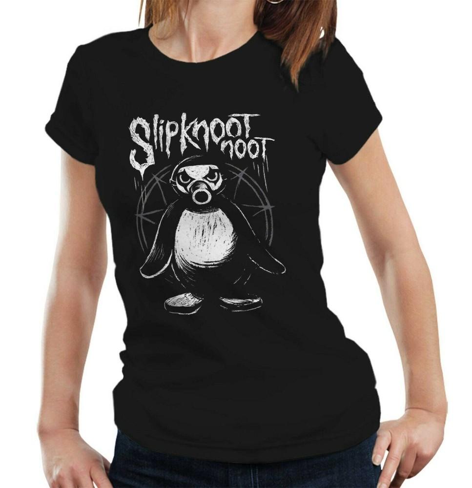 Футболка Slipknoot Noot Полуприлегающая Женская Металл Рок Музыка Готика Смешная Пародия S