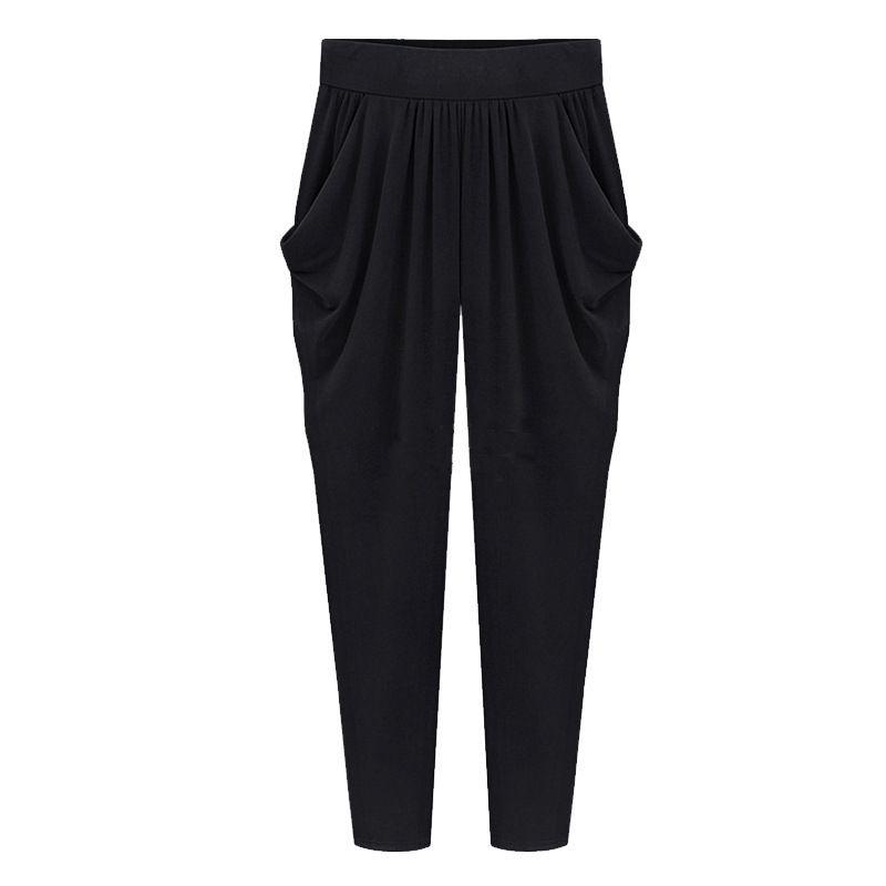 Size Womens Plus Fashion Elastic High Waist Long Harem Loose Pants Trousers