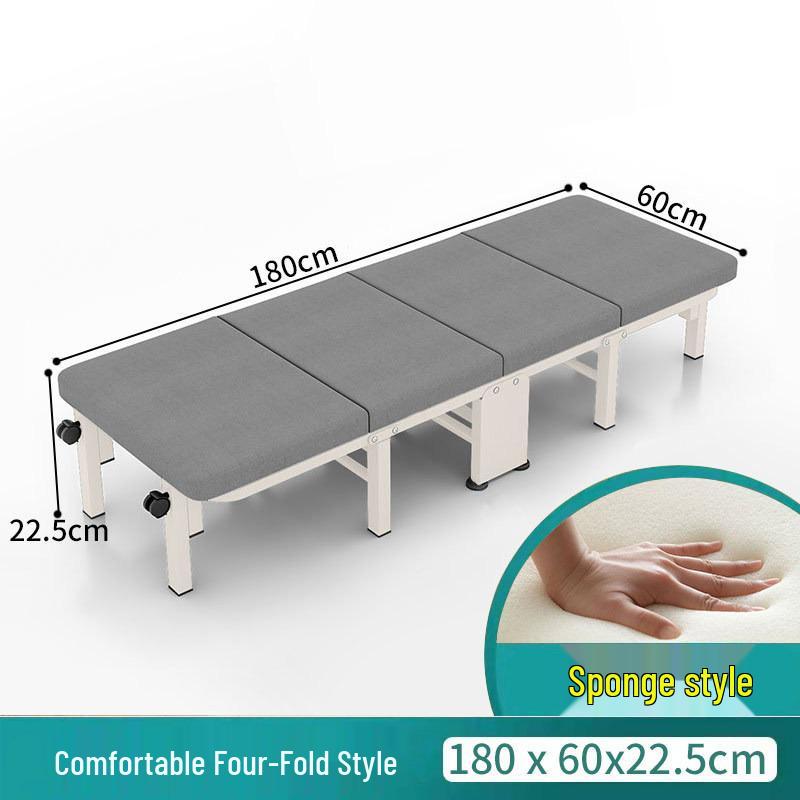 Portable Folding Bed & Mat for Office Lunch Breaks - Convertible, Single-Use, Sit or Lie Down Option