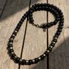 Men'S Turquoise Volcanic Stone Necklace New Bohemian Ethnic Style Unique Niche Hip-Hop Necklace