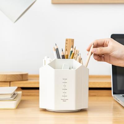 360 Grad Drehbarer Schreibtisch-Organizer Multifunktional 5 Fächer Große Kapazität Drehbare Aufbewahrungsbox Schule Büro Stifthalter