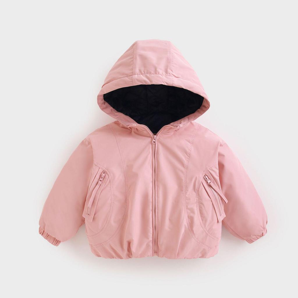 Girls' Korean Style Cotton Hoodie Jacket - Autumn/Winter 2026 Student Casual Wear