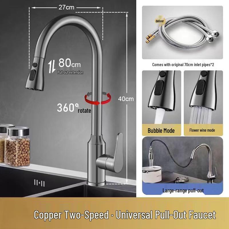 Yuzhuxun Universal Kitchen Pull-Out Faucet