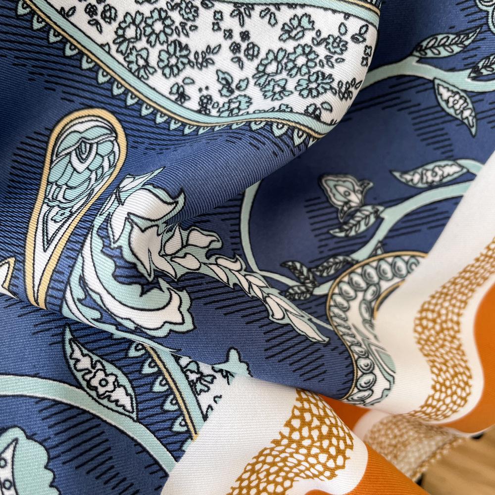 Scarf Vintage Floral Fashion Trend Design Summer Thin Scarf Light Soft Breathable Shawl