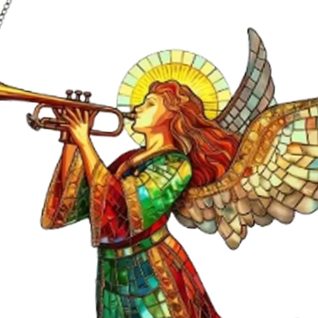 2D Angel Window Hanging Ornament Door Hanger Sign Wall Decor Hanging Pendant for Bedroom Christmas Door Office Living Room