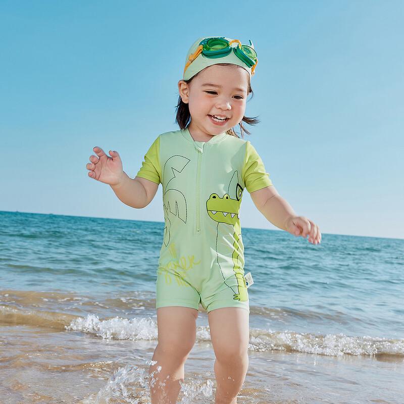 Minibala Kids UPF50+ Sun Protection One-Piece Swimsuit with Cap