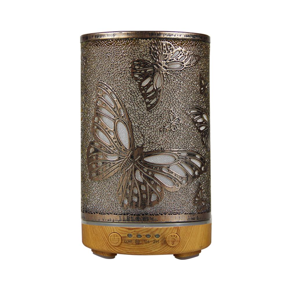 100ml Scent Diffuser Timing Function Colorful Butterfly Electronic Ultrasonic Air Humidifier Mist Maker with LED Night Lights