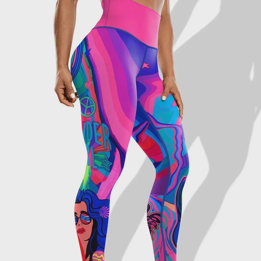 New Cross-Border Personalized High-Elastic Yoga Pants for Running, Cycling, and Outdoor Fitness