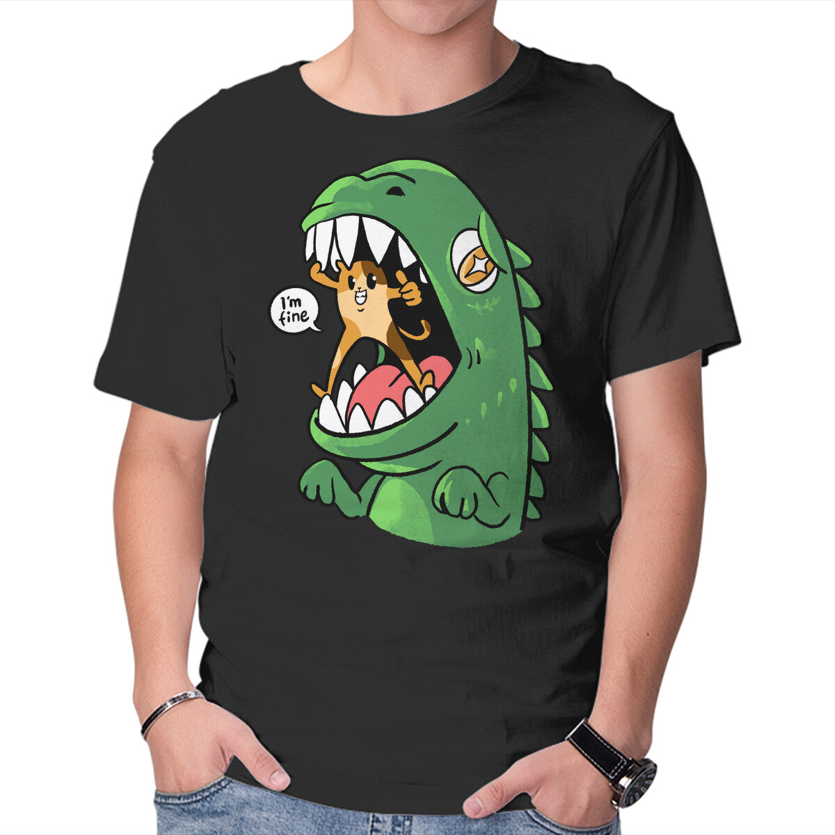 Unisex Crew Neck T-Shirt Zero Fear Cat Graphic Short Sleeve Casual Tee XXL