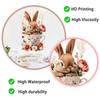 Ostern Blumenschale und Hase Wandaufkleber Selbstklebend Abnehmbar für Kinderzimmer Wohnzimmer Hintergrund Hausdekoration
