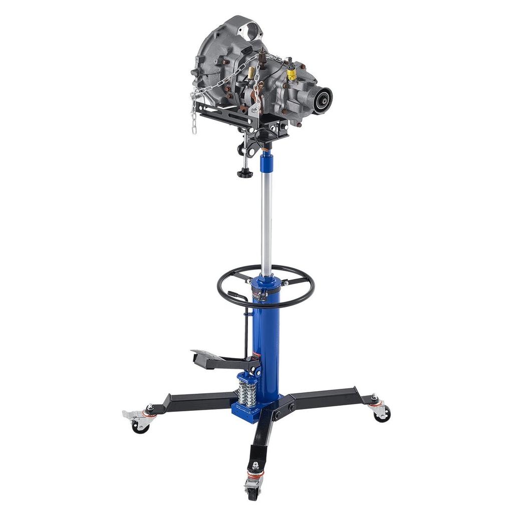 Hydraulic Transmission Jack, 1322 Lbs / 0.6 Ton Lifting Capacity Telescoping Transmission Jack with Foot Pedal, Dual Telescopic Trans, 88-176 Cm High