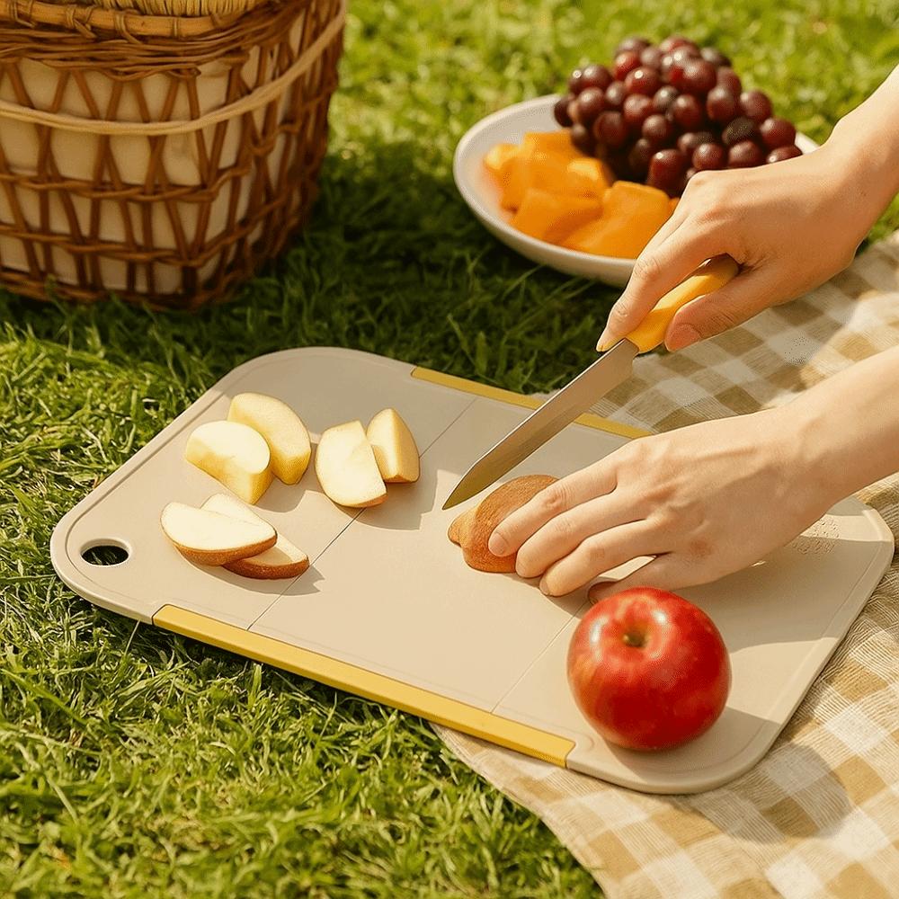 Non-Slip Double-Sided Cutting Board Portable Baby Food Board Folding Cutting Board  Kitchen Use