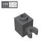 BRICKE 1x1 Brick with Connector Holder, Compatible with Lego 60475 30241 Small Building Blocks