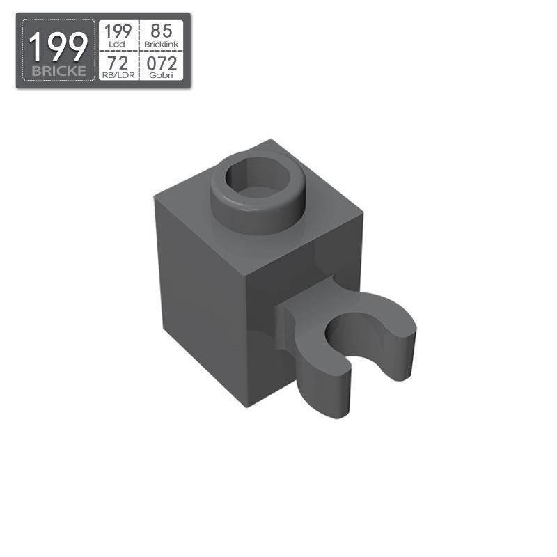BRICKE 1x1 Brick with Connector Holder, Compatible with Lego 60475 30241 Small Building Blocks
