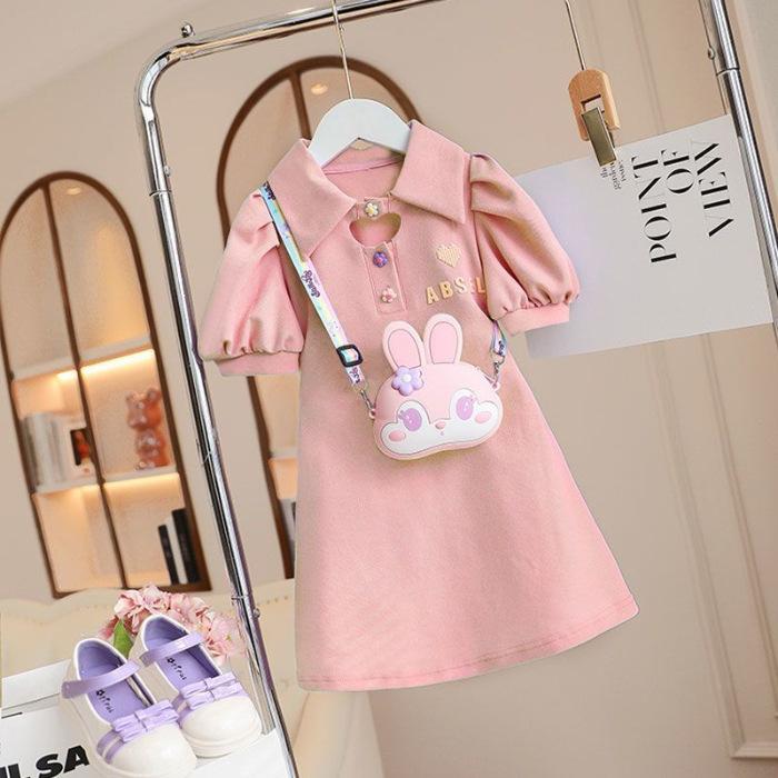 Girls Summer Cute Princess Polo Dress Fashionable Kids Clothing 110