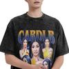 Cardi B Vintage T-Shirt Strand Vintage T-Shirts Freizeit Hippie T-Shirt Für Männer Kurzarm Bedruckte T-Shirts