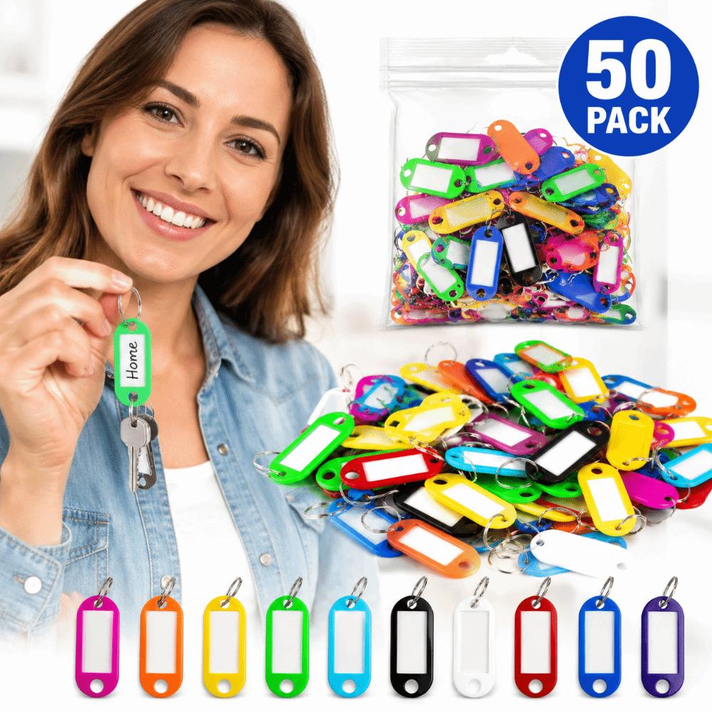 50pcs Card Label Keychain Key Tags Label Window Baggage Luggage Tags  Classification