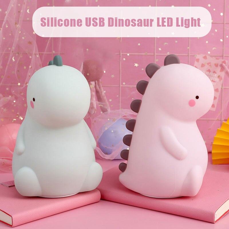 DinoToon Dinosaur LED Night Lamp Night Lamp Tap to change color USB Light Battery A1 | LED Table Lamps