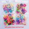 2.5cm Soft Seamless Hair Ties for Kids, No Damage Toddler Hair Bands 50Pcs